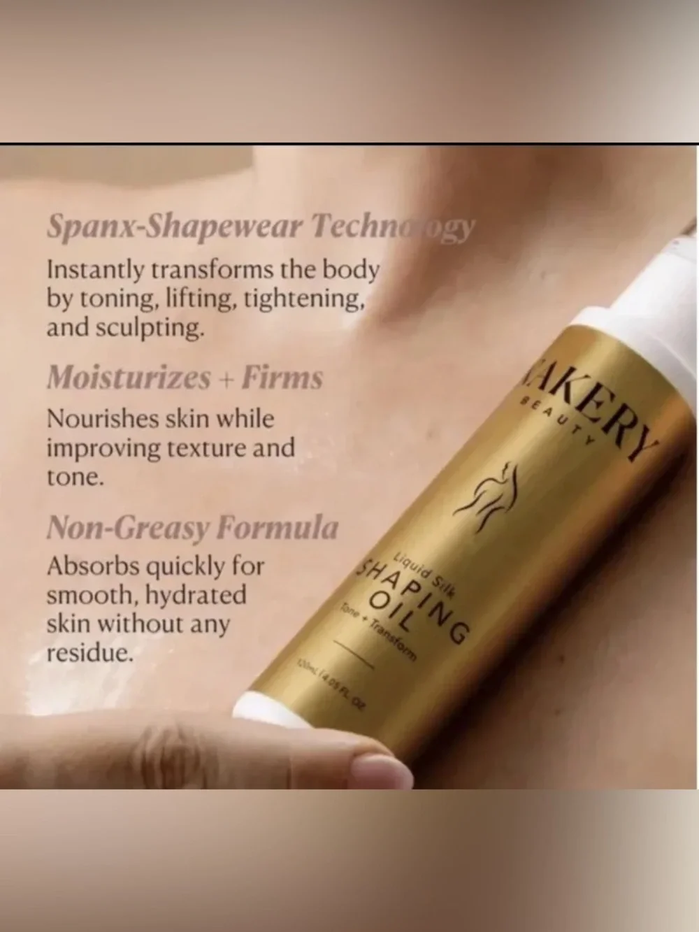 Nakery Beauty Full Size Liquid Silk Shaping Oil - 4.05fl oz